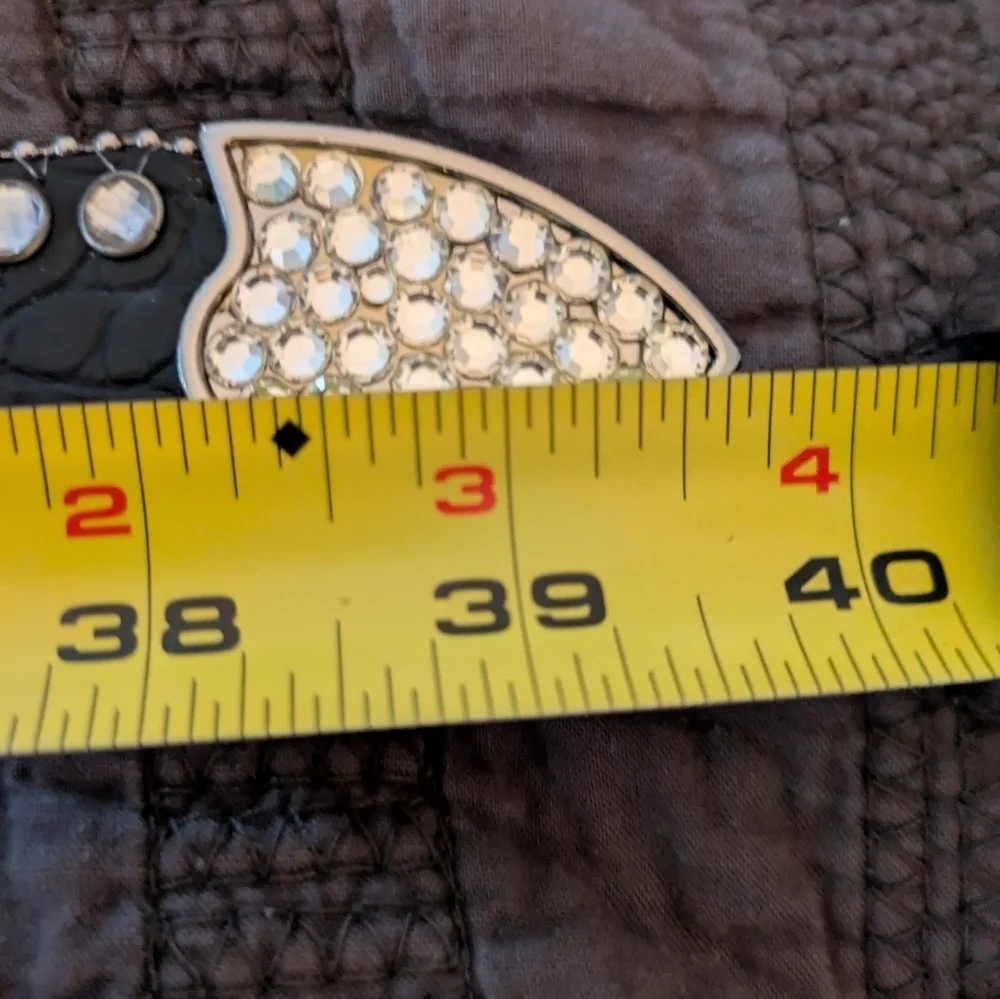 Blazin Roxx Black and Silver Studded Belt